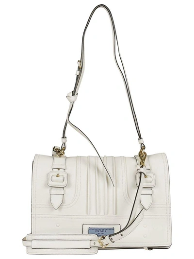 Shop Prada Etiquette Shoulder Bag In Bianco