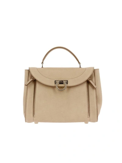 Shop Ferragamo Handbag Shoulder Bag Women Salvatore  In Beige