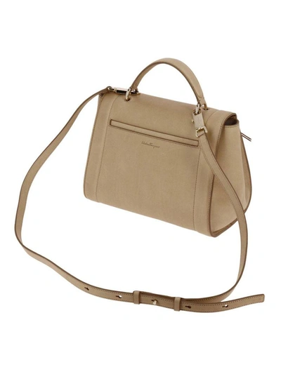 Shop Ferragamo Handbag Shoulder Bag Women Salvatore  In Beige
