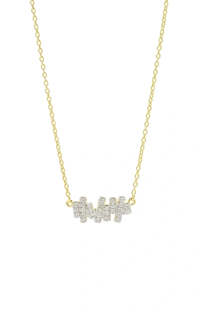 Shop Freida Rothman Radiance Pendant Necklace In Silver/ Gold