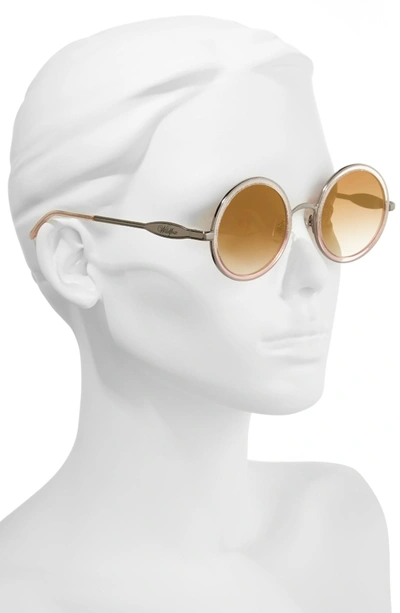 Shop Wildfox Ryder Zero 49mm Flat Round Sunglasses - Glitz