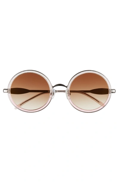 Shop Wildfox Ryder Zero 49mm Flat Round Sunglasses - Glitz