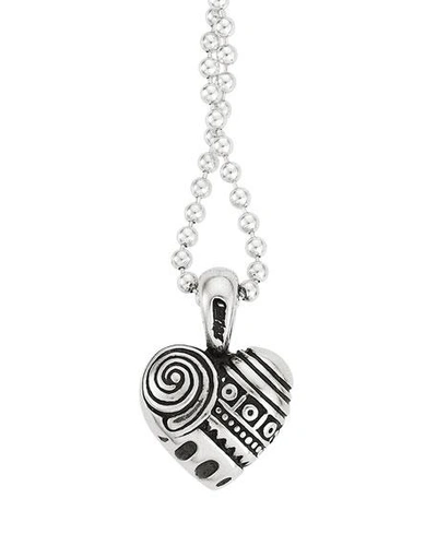 Shop Lagos Heart Of Philly Necklace In Silver