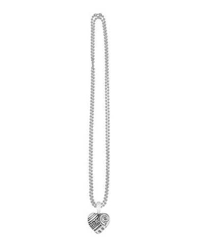 Shop Lagos Heart Of Philly Necklace In Silver