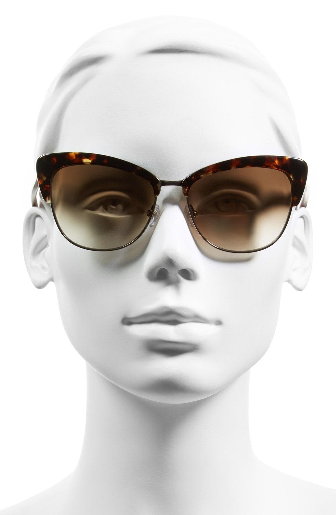 Kate Spade 'genette' 56mm Cat Eye Sunglasses - Tortoise/ Pink | ModeSens