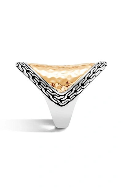 Shop John Hardy Heritage Marquise Ring In Silver/ Gold