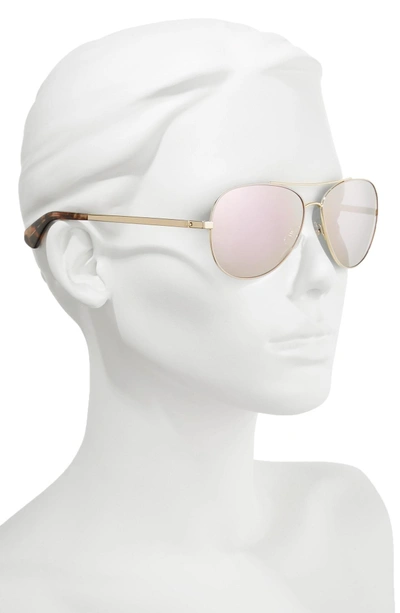 Shop Kate Spade Avaline 58mm Aviator Sunglasses - Pink Havana