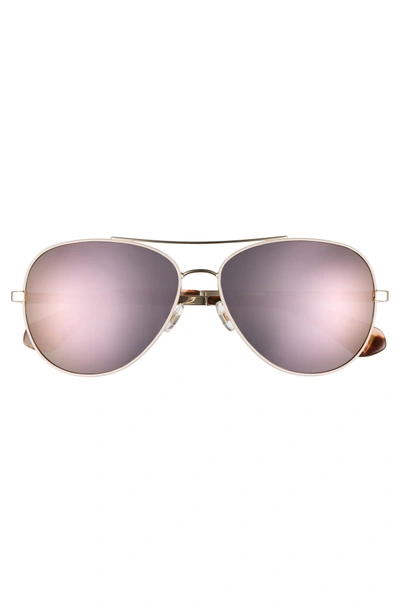 Shop Kate Spade Avaline 58mm Aviator Sunglasses - Pink Havana