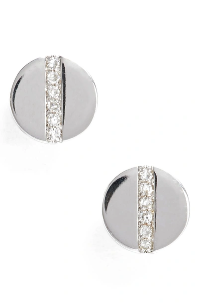 Shop Ef Collection Screw Diamond Stud Earrings In White Gold