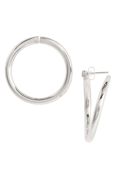 Shop Sophie Buhai Illusion Hoop Earrings In Sterling Silver