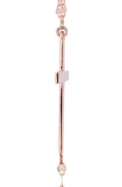 Shop Lana Jewelry Bond Cross Y-necklace In Rose Gold