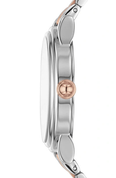 Shop Marc Jacobs Corie Bracelet Watch, 36mm In Silver/ White/ Rose Gold