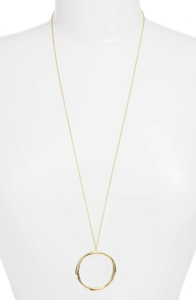 Shop Gorjana Quinn Long Pendant Necklace In Gold