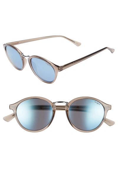 Shop Le Specs Paradox 49mm Oval Sunglasses - Light Pebble