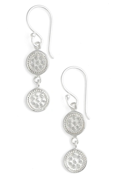 Shop Anna Beck Double Disc Drop Earrings (nordstrom Exclusive) In Silver