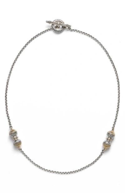 Shop Konstantino 'hebe' Short Station Necklace In Silver/ Gold