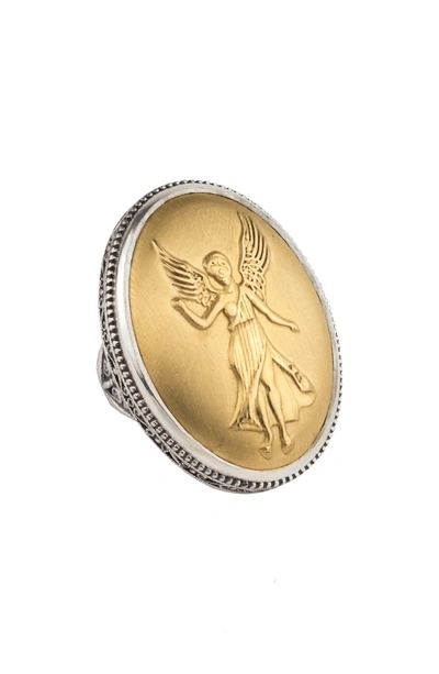 Shop Konstantino Gaia Nike Ring In Silver/ Gold