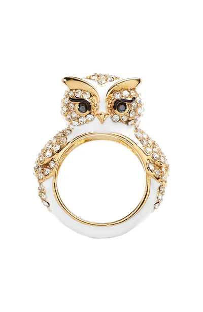 Shop Kate Spade Star Bright Owl Ring In White Multi