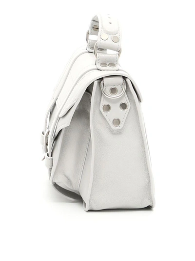 Shop Proenza Schouler Lux Leather Ps1 Tiny Bag In Pale Steel