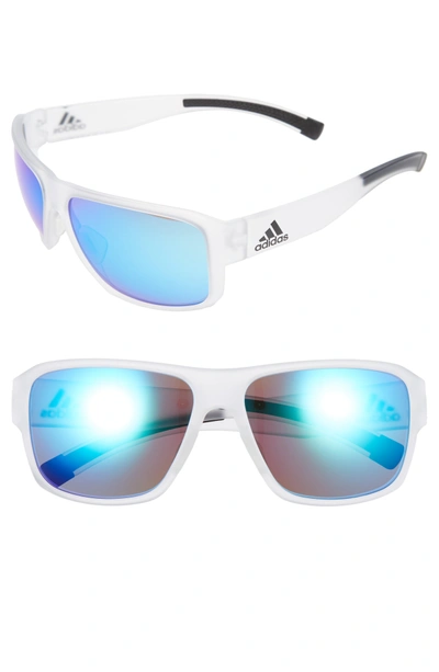 Adidas Originals Jaysor 60mm Sunglasses - Crystal Clear/ Blue Mirror |  ModeSens