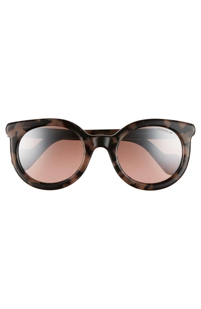 Shop Moncler 51mm Sunglasses - Havana / Bordeaux Mirror