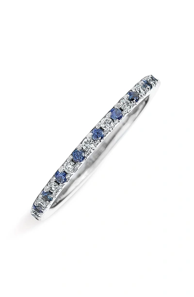 Shop Kwiat Diamond & Sapphire Stackable Ring In White Gold