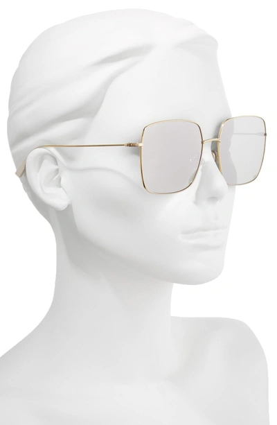 Shop Dior Stellaire 1 59mm Square Sunglasses In Gold/ Silver