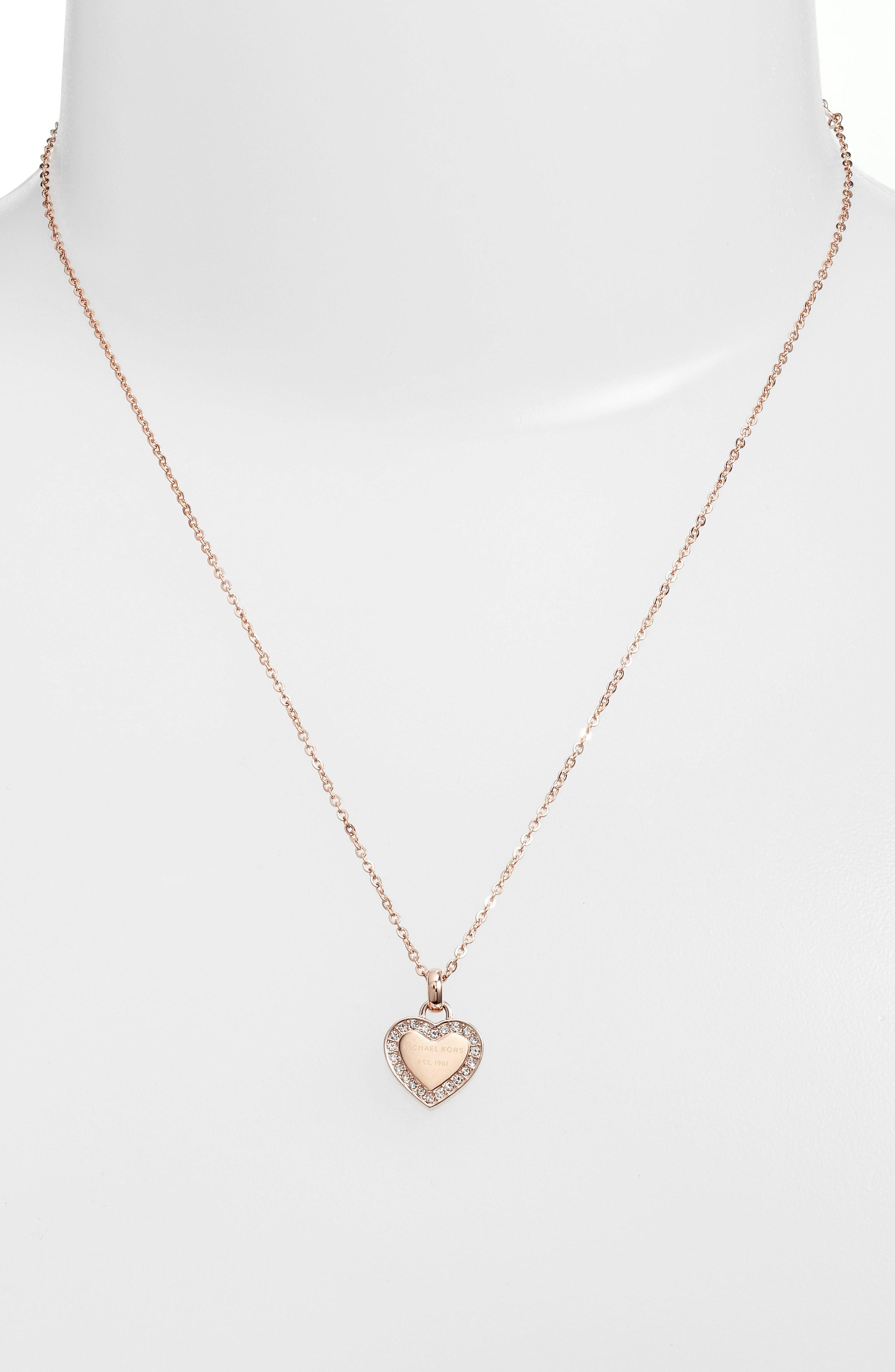 michael kors necklace heart