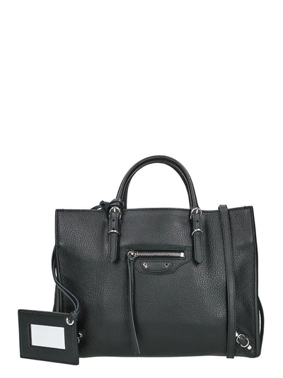 Shop Balenciaga Papier A6 Zip Around Bag In Black