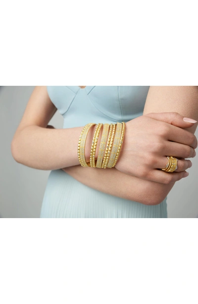 Shop Freida Rothman Amazonian Allure Set Of 3 Pave Bangles In Gold
