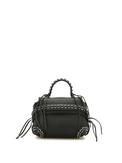 Shop Tod's Wave Bag Charm Leather Clutch In Black