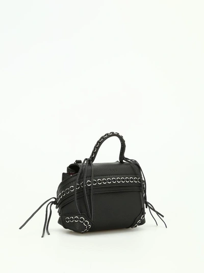 Shop Tod's Wave Bag Charm Leather Clutch In Black