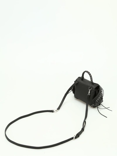 Shop Tod's Wave Bag Charm Leather Clutch In Black