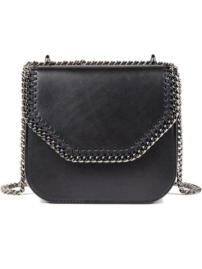 Shop Stella Mccartney Falabella Box Mini Shoulder Bag In Black