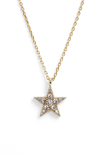 Shop Estella Bartlett Granulated Star Necklace In Gold Cz/ Gunmetal