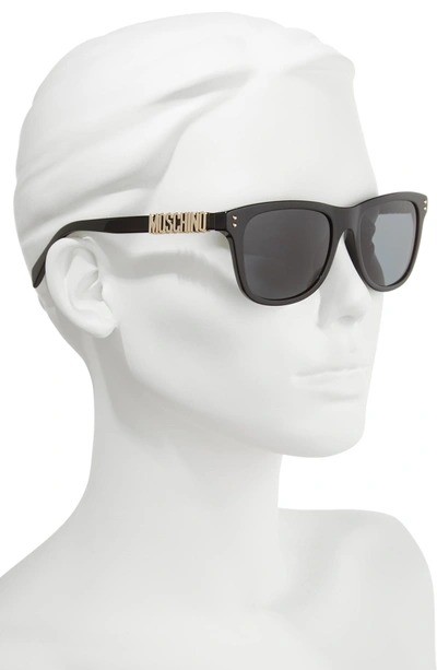 Shop Moschino 53mm Polarized Sunglasses In Black