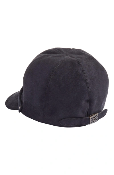 Shop Eric Javits Mika Packable Faux Suede Cap - Black