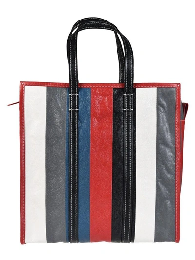 Shop Balenciaga Bazar Shopper Bag In Nero-grigio-bianco