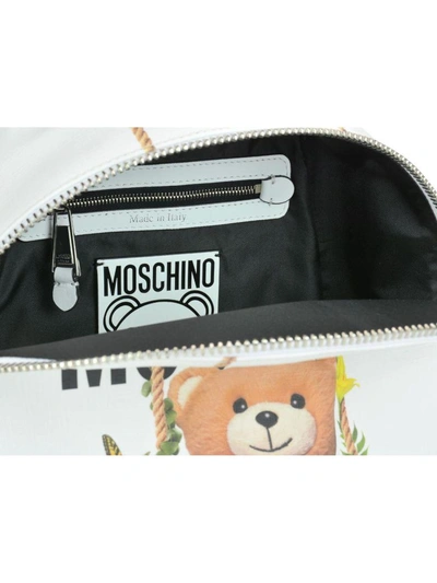 Shop Moschino Backpack In White