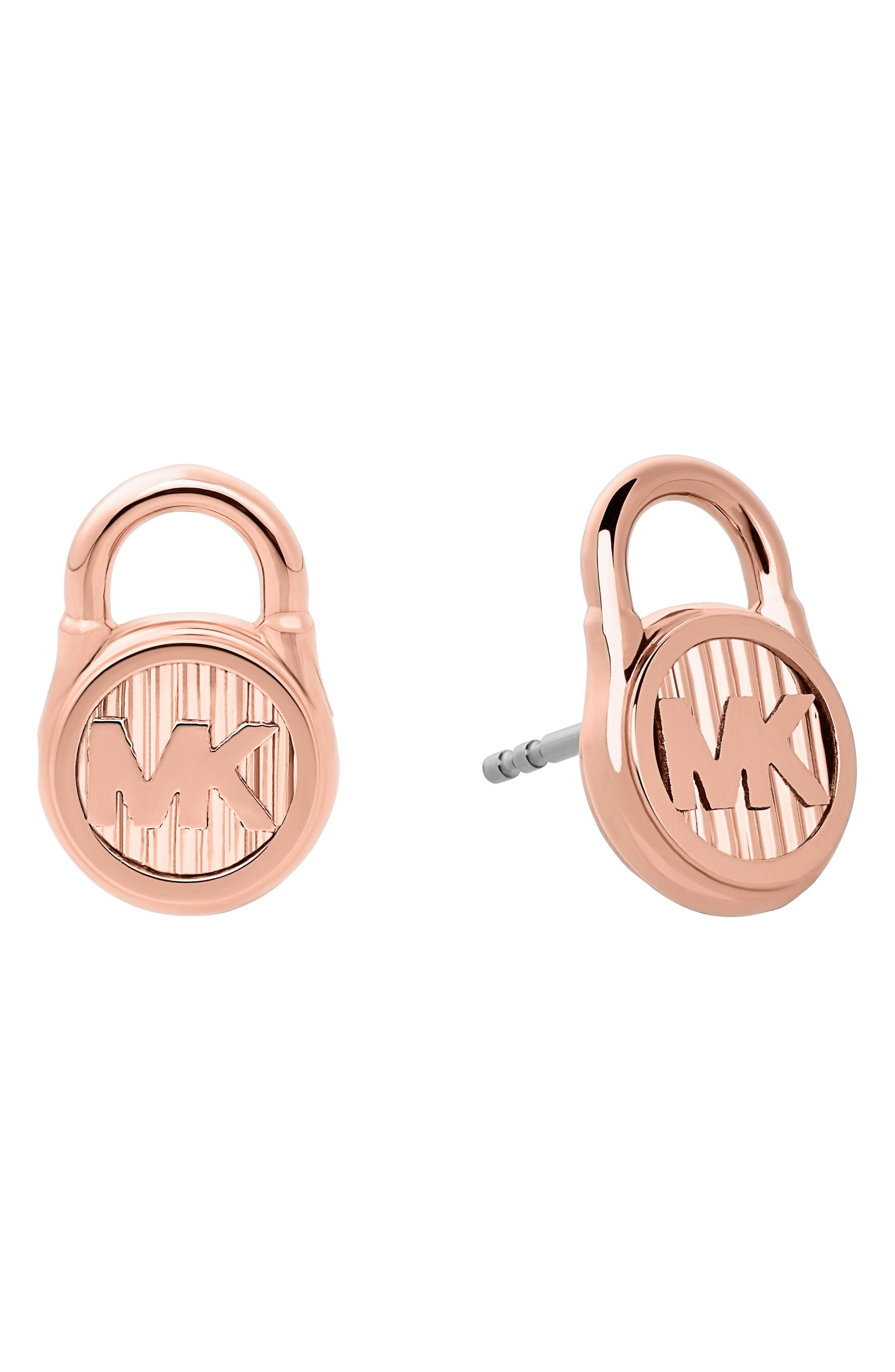 michael kors padlock earrings