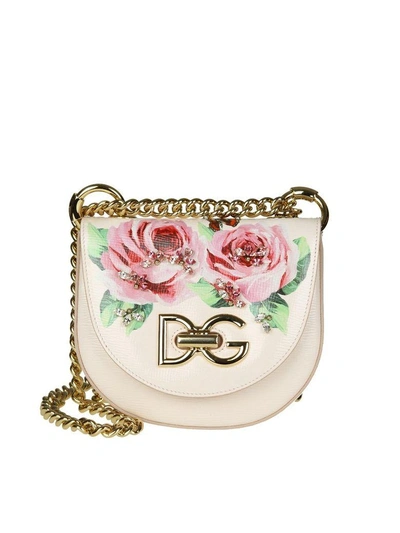 Shop Dolce & Gabbana Womens Shoulder Bag Wifi Medium Leather Ice Color In Pink