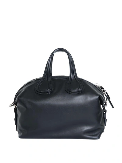 Shop Givenchy Nightingale Small Leather Bag In Nero