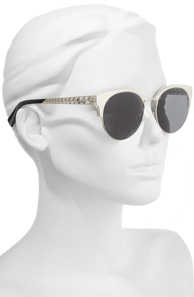 Shop Dior Ama Mini 54mm Mirrored Lens Cat Eye Sunglasses - Palladium