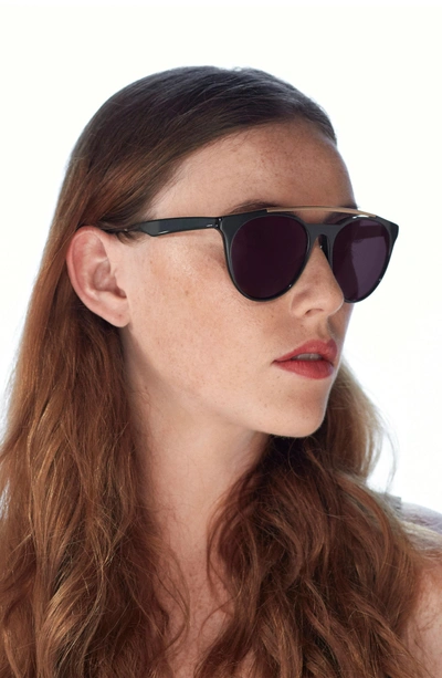 Shop Smoke X Mirrors Sugarman 52mm Round Sunglasses In Black/ Matte Gold