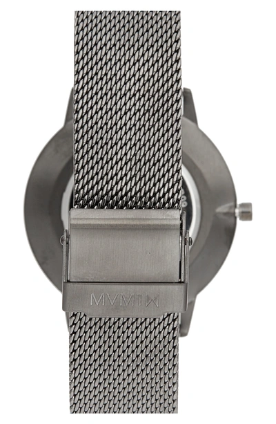 Shop Mvmt Boulevard Mesh Strap Watch, 38mm In Grey/ Rose Gold