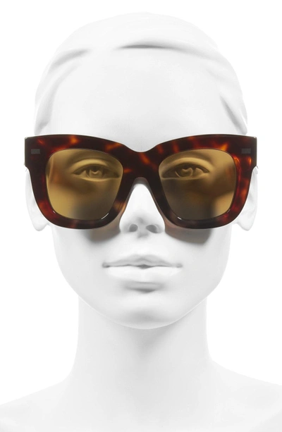 Shop Acne Studios Library 51mm Sunglasses - Turtle