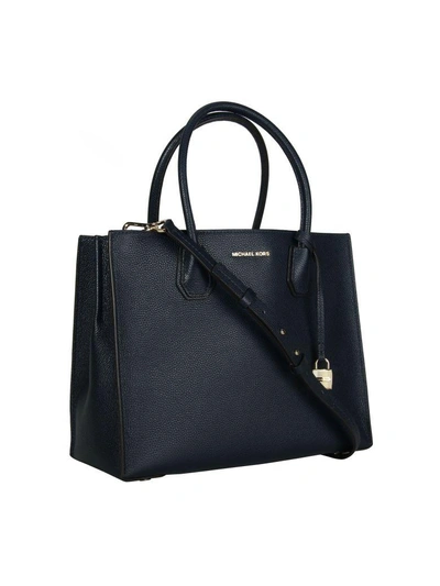 Shop Michael Michael Kors Navy Blue Mercer Large Tote