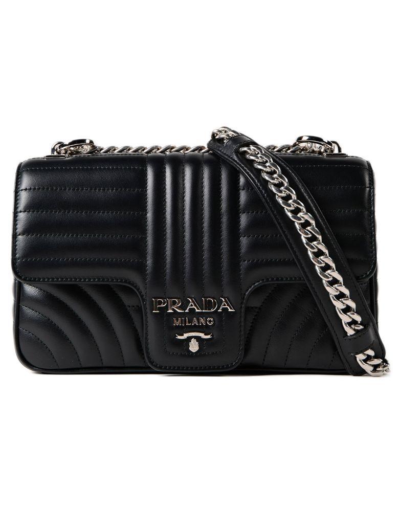 prada soft calf impunture shoulder bag