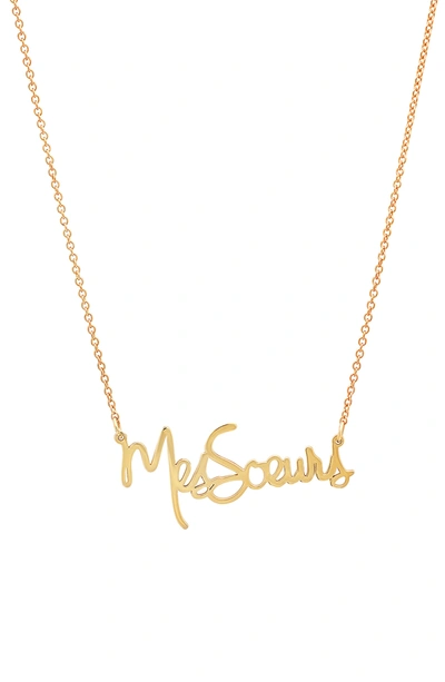 Shop Iconery X Striiike Salon Mes Soeurs Pendant Necklace In Yellow Gold