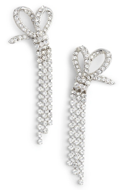 Shop Jenny Packham Drop Earrings In Crystal/ Silver